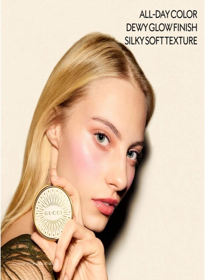 Gucci Glow Dewy Powder Blush 5.5g – 01 Arctic Rose Radiant Long-Wear Cheek Color - Image 3